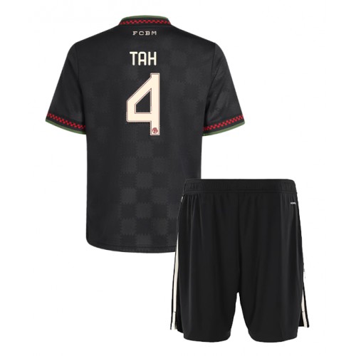 Stroje piłkarskie Bayern Munich Jonathan Tah #4 Koszulka Trzeciej dla dzieci 2025-26 Krótki Rękaw (+ szorty)